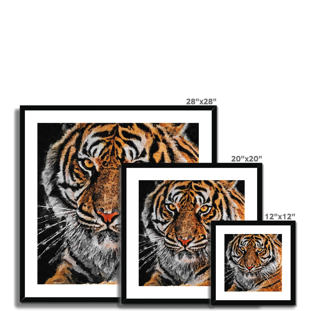 Tiger Oil Palette Print Framed & Mounted Print