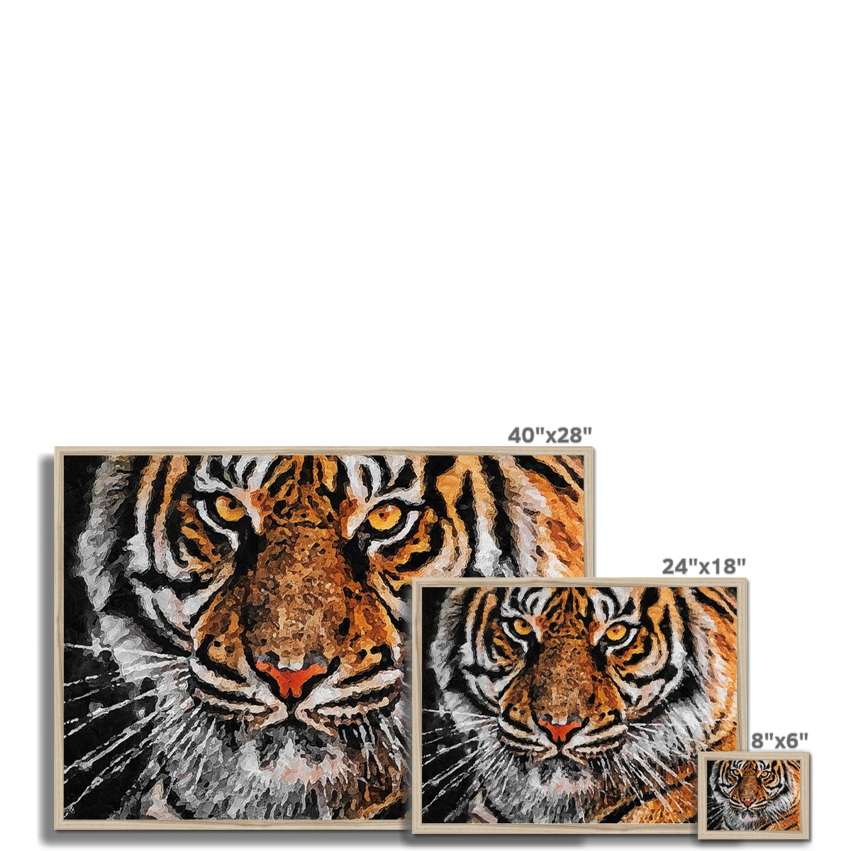 Tiger Oil Palette Print Framed Print