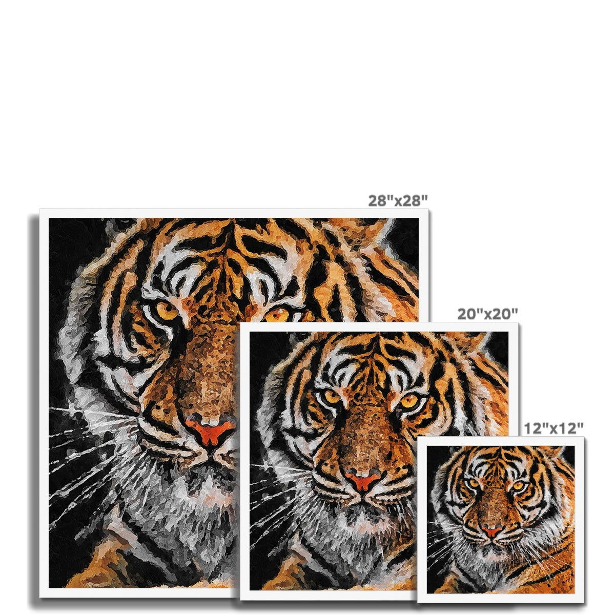 Tiger Oil Palette Print Framed Print