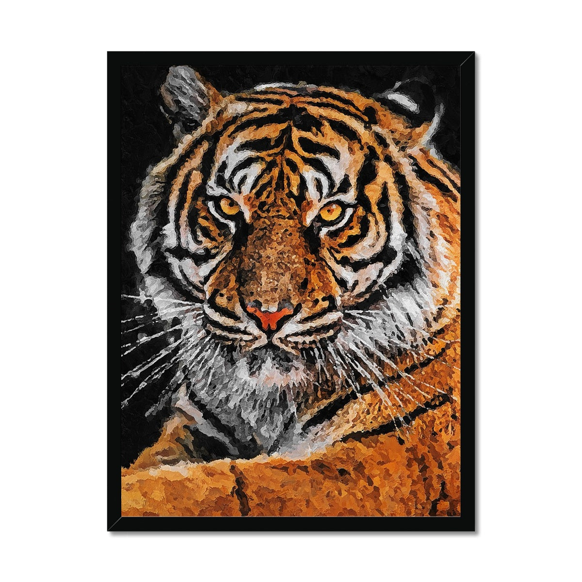 Tiger Oil Palette Print Framed Print