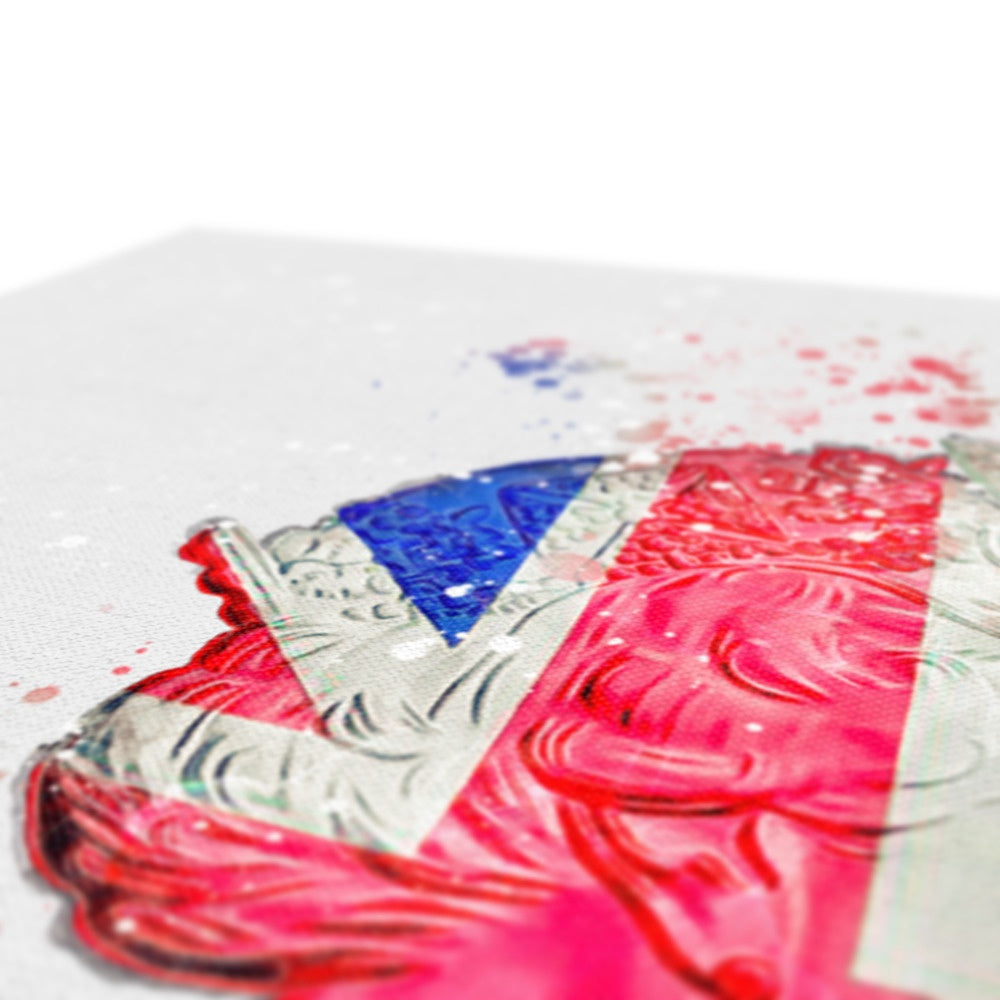 Queen Elizabeth II Commemorative Splatter Artwork Eco Canvas