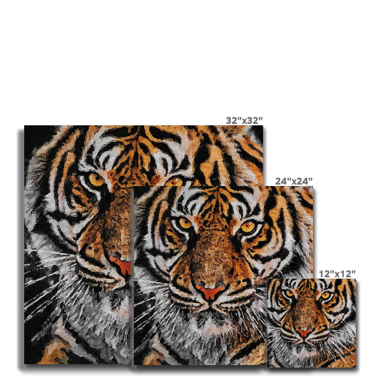 Tiger Oil Palette Print Canvas