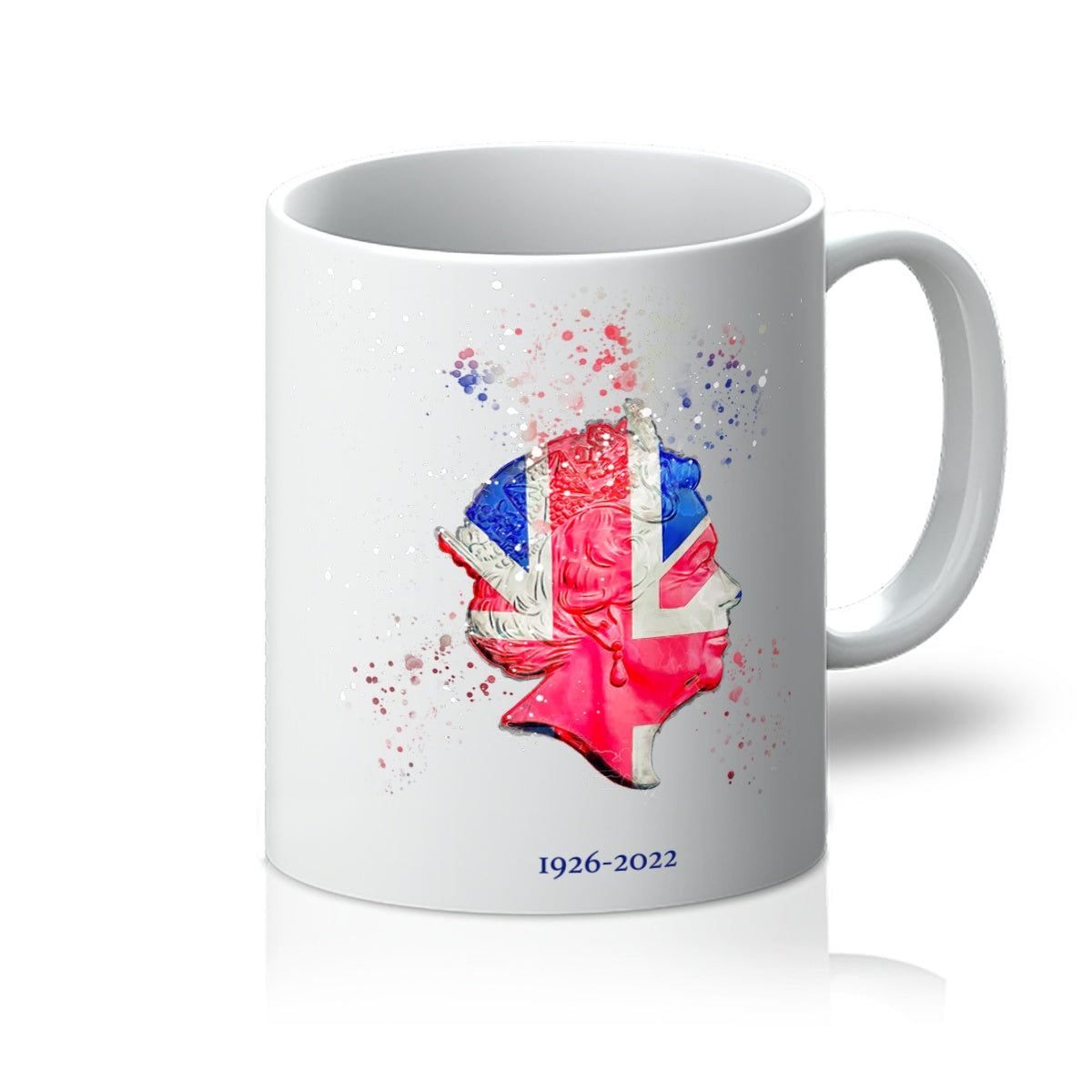 Queen Elizabeth II Commemorative Splatter Artwork Mug
