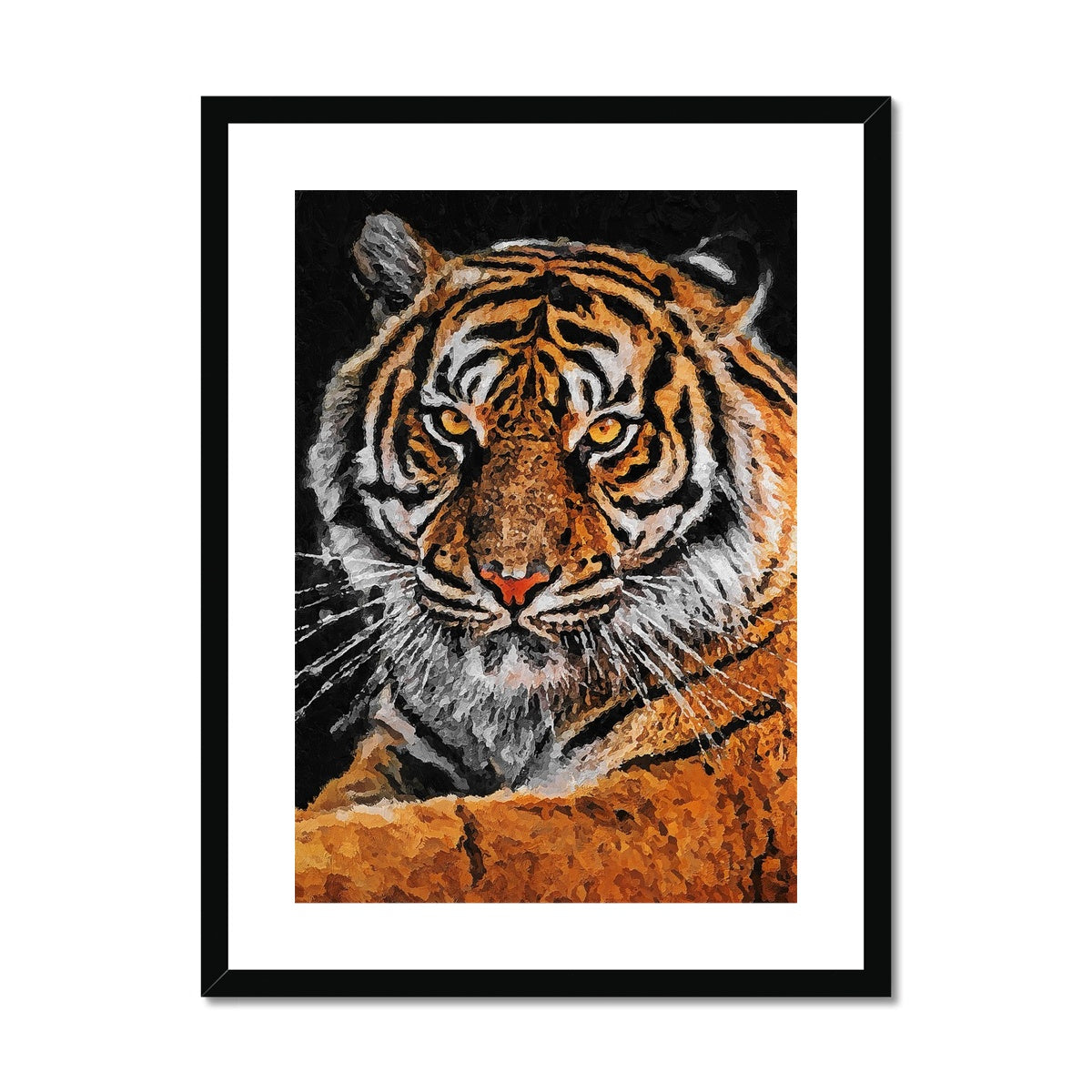 Tiger Oil Palette Print Framed & Mounted Print