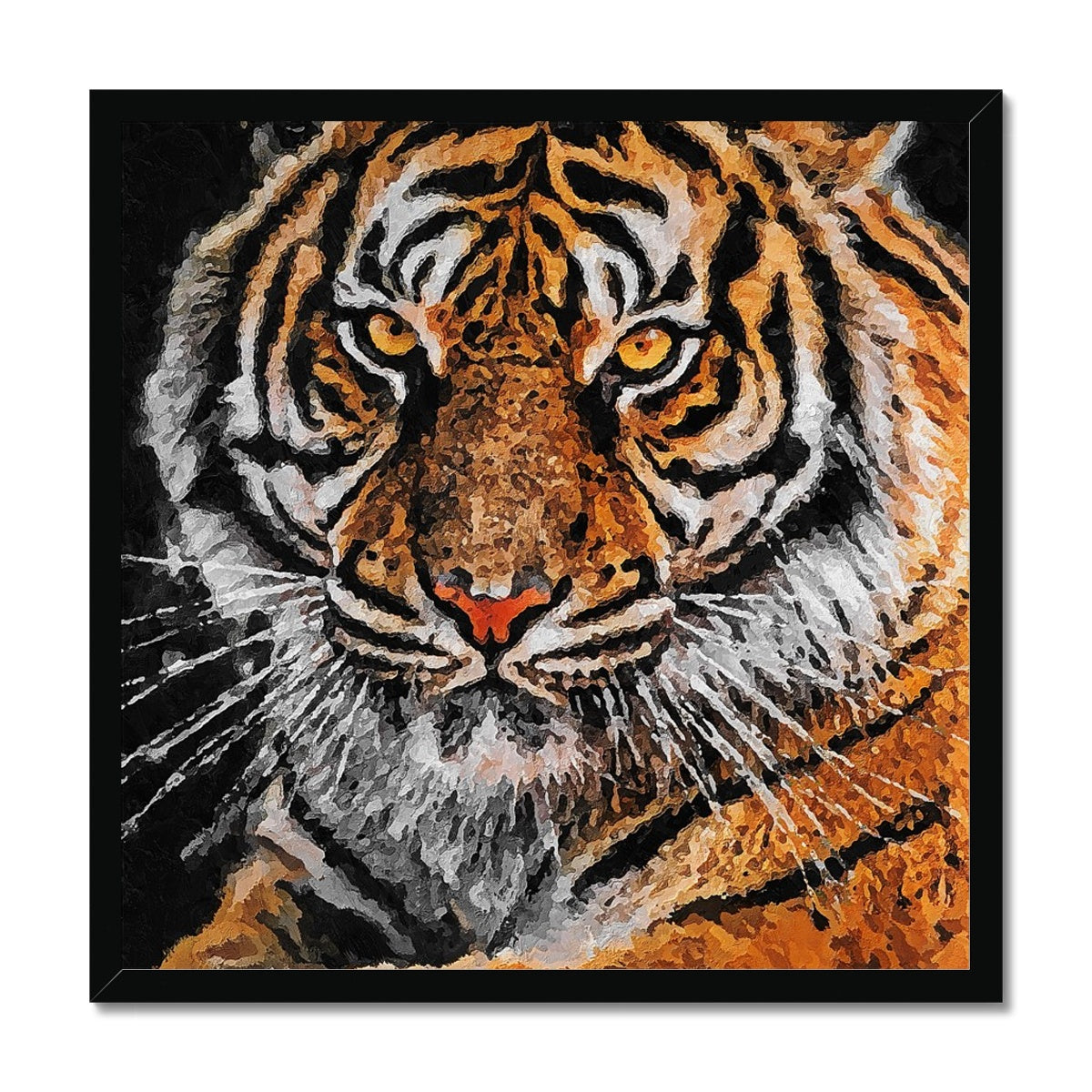 Tiger Oil Palette Print Framed Print