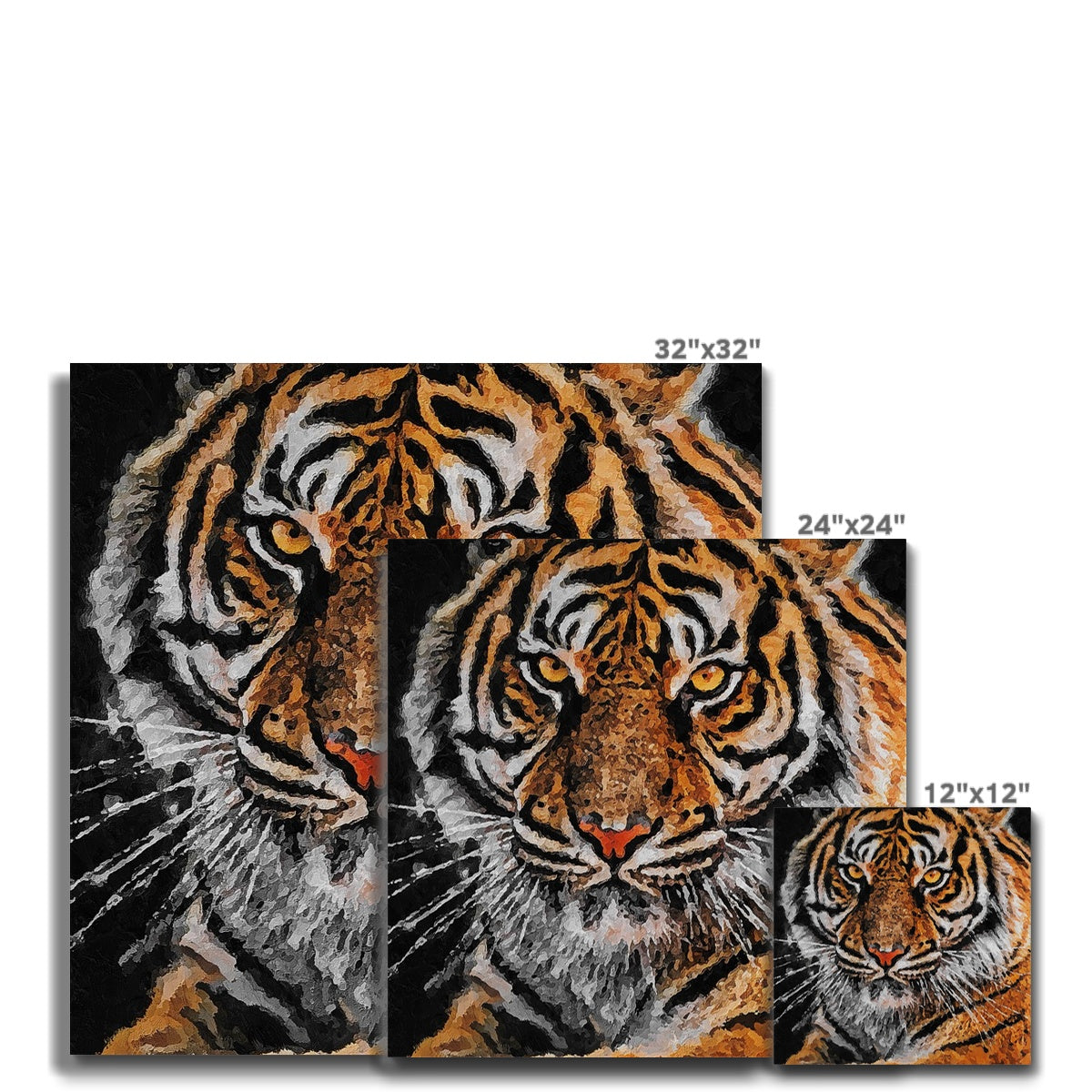 Tiger Oil Palette Print Canvas