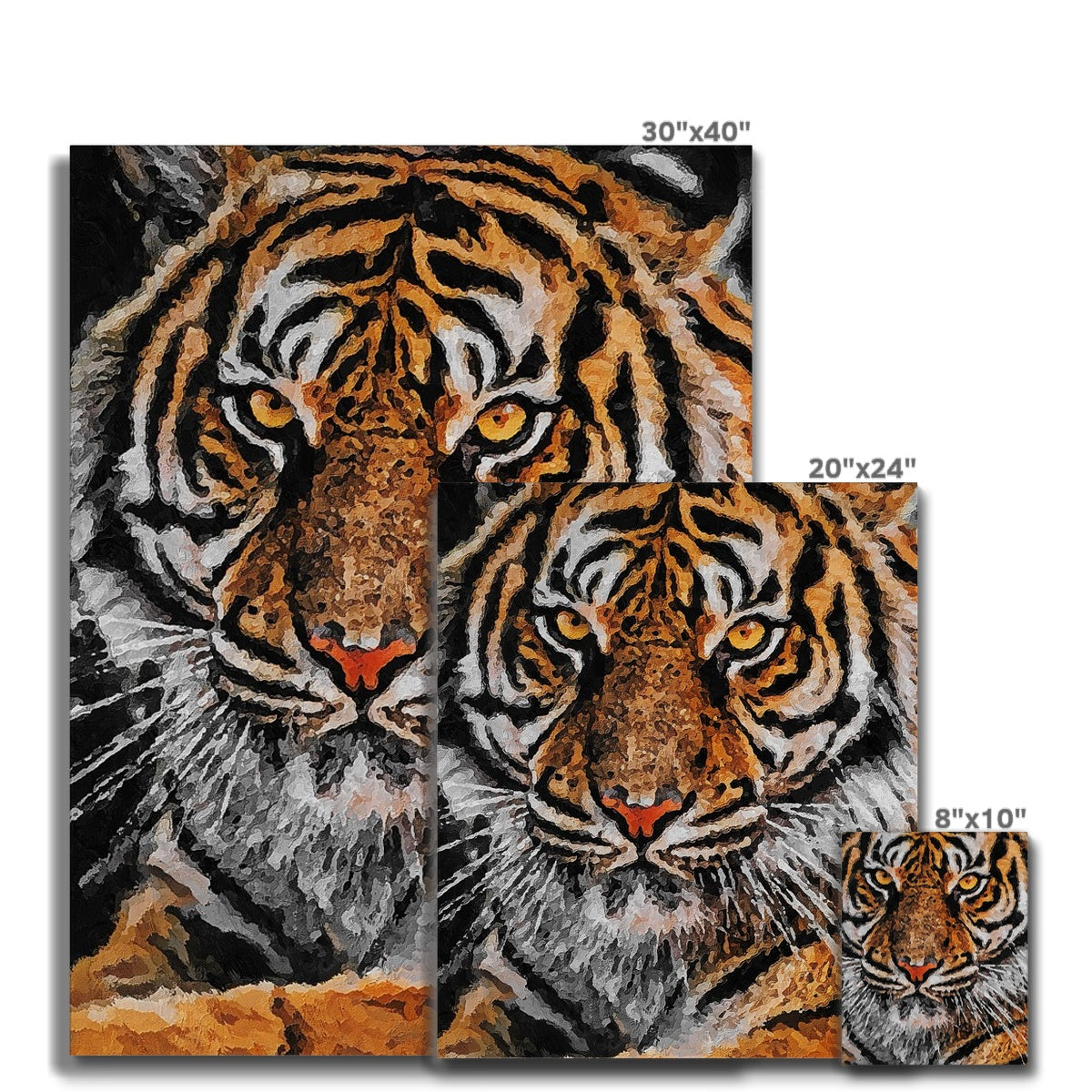 Tiger Oil Palette Print Canvas