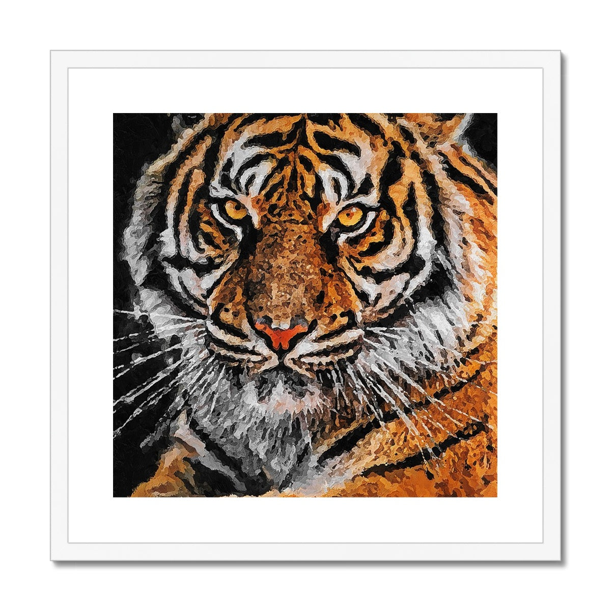Tiger Oil Palette Print Framed & Mounted Print