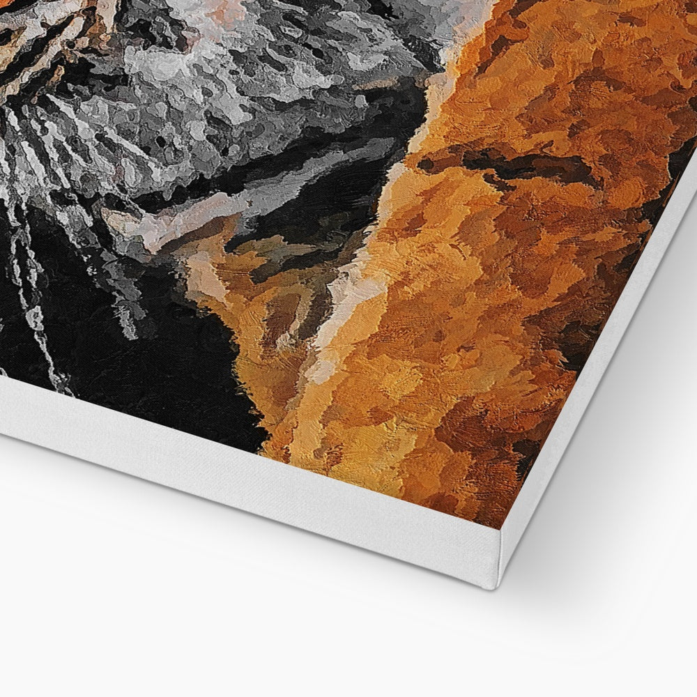 Tiger Oil Palette Print Canvas