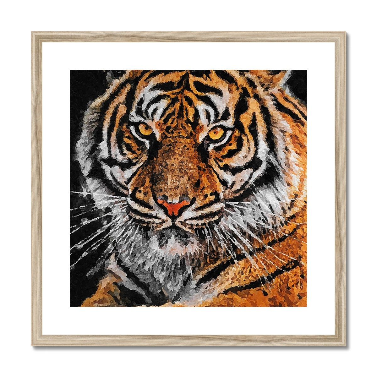 Tiger Oil Palette Print Framed & Mounted Print