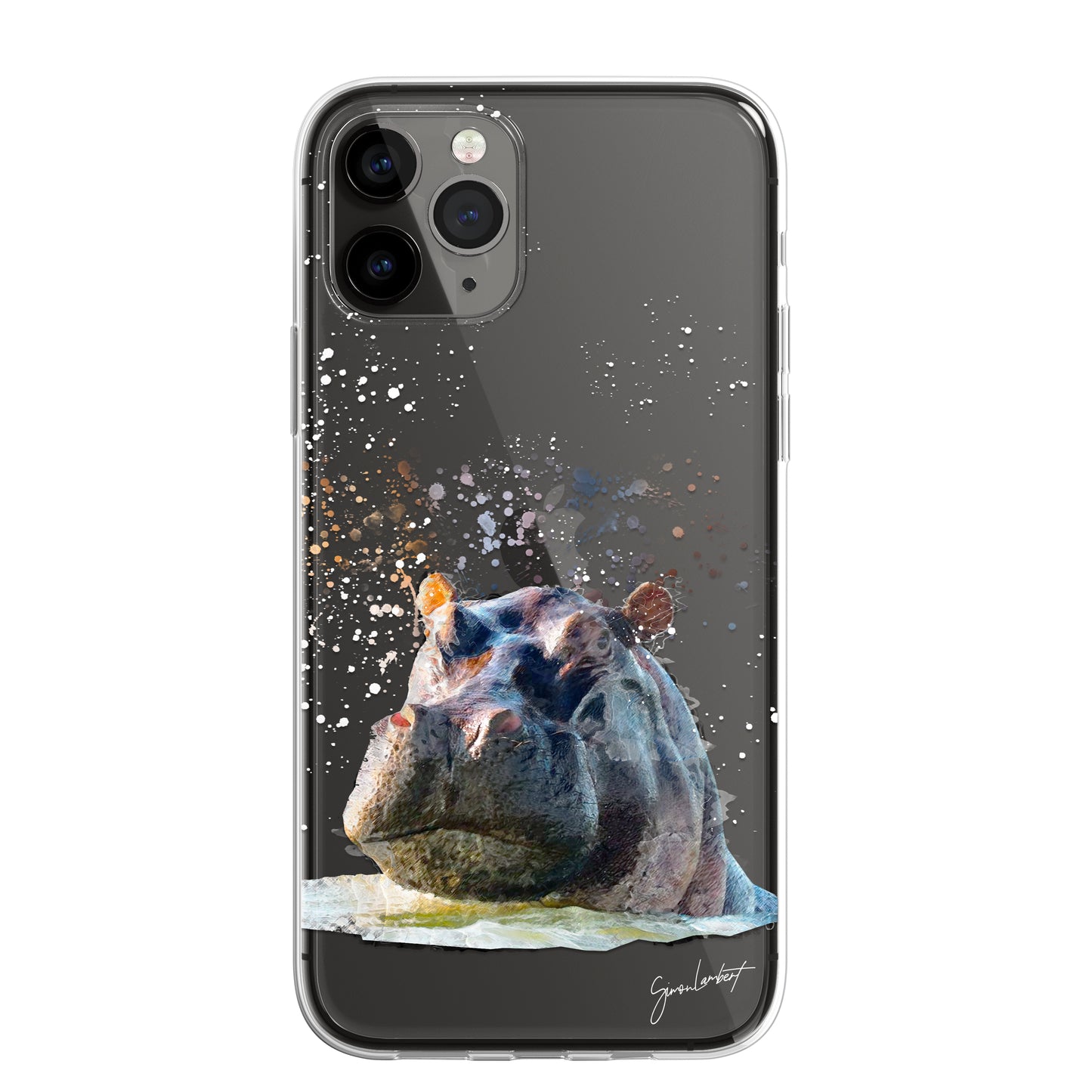 African Animals Phone Case Splatter Art CLEAR Cover Case for iPhone 14 13 12 Pro