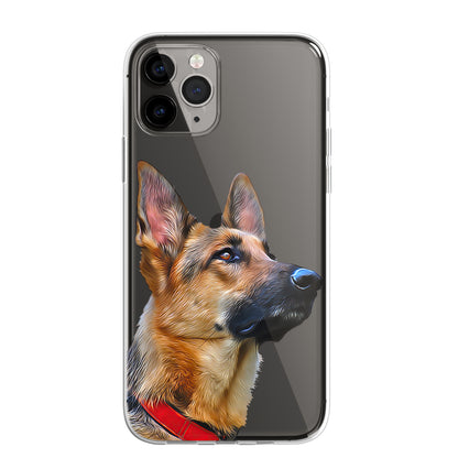 German Shepherd Alsatian Dog Phone Case Art CLEAR Cover Case for iPhone 14 13 12