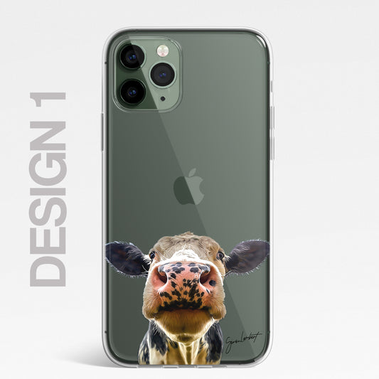 Forest Farm Animals Case Splatter Art CLEAR Phone Cover Case for iPhone 14 13 12