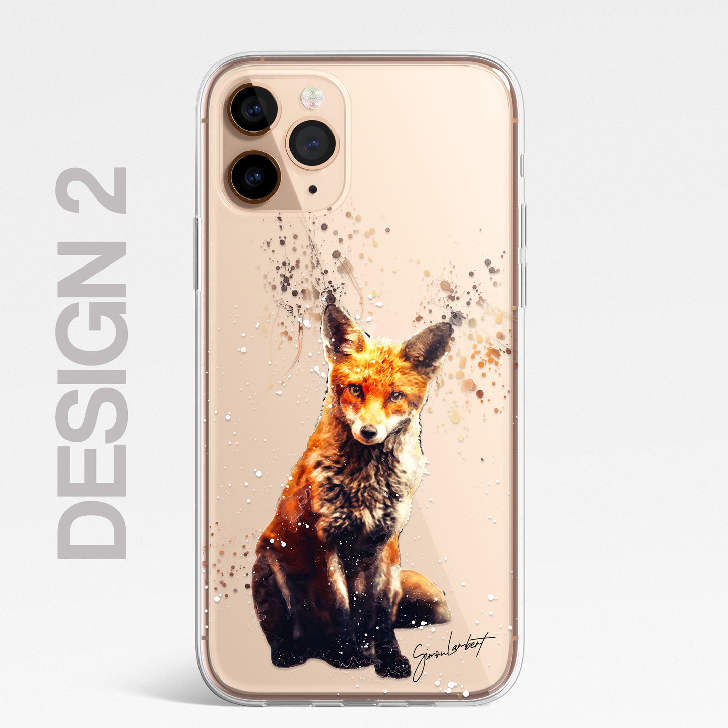 Forest Farm Animals Case Splatter Art CLEAR Phone Cover Case for iPhone 14 13 12