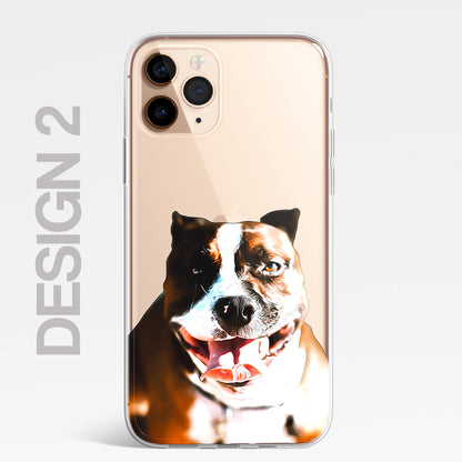 Staffy Staffordshire Terrier Pet Phone Case Brush CLEAR Phone Cover for iPhone