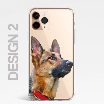 German Shepherd Alsatian Dog Phone Case Art CLEAR Cover Case for iPhone 14 13 12
