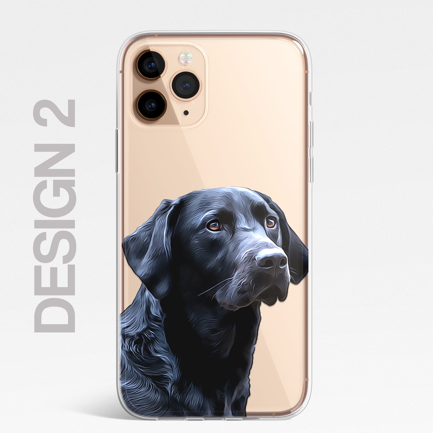 Retriever Labrador Pet Phone Case Brush Art CLEAR Phone Cover for iPhone 14 13+