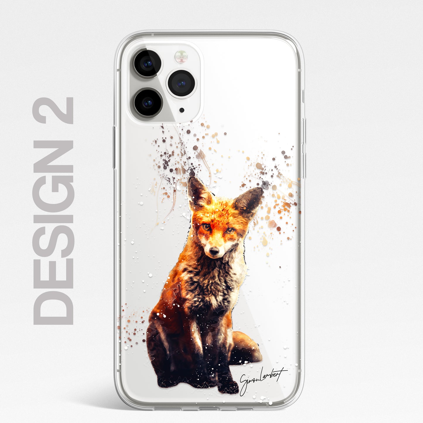 Forest Farm Animals Case Splatter Art CLEAR Phone Cover Case for iPhone 14 13 12