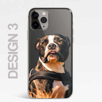 Staffy Staffordshire Terrier Pet Phone Case Brush CLEAR Phone Cover for iPhone