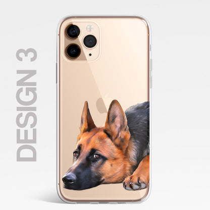 German Shepherd Alsatian Dog Phone Case Art CLEAR Cover Case for iPhone 14 13 12