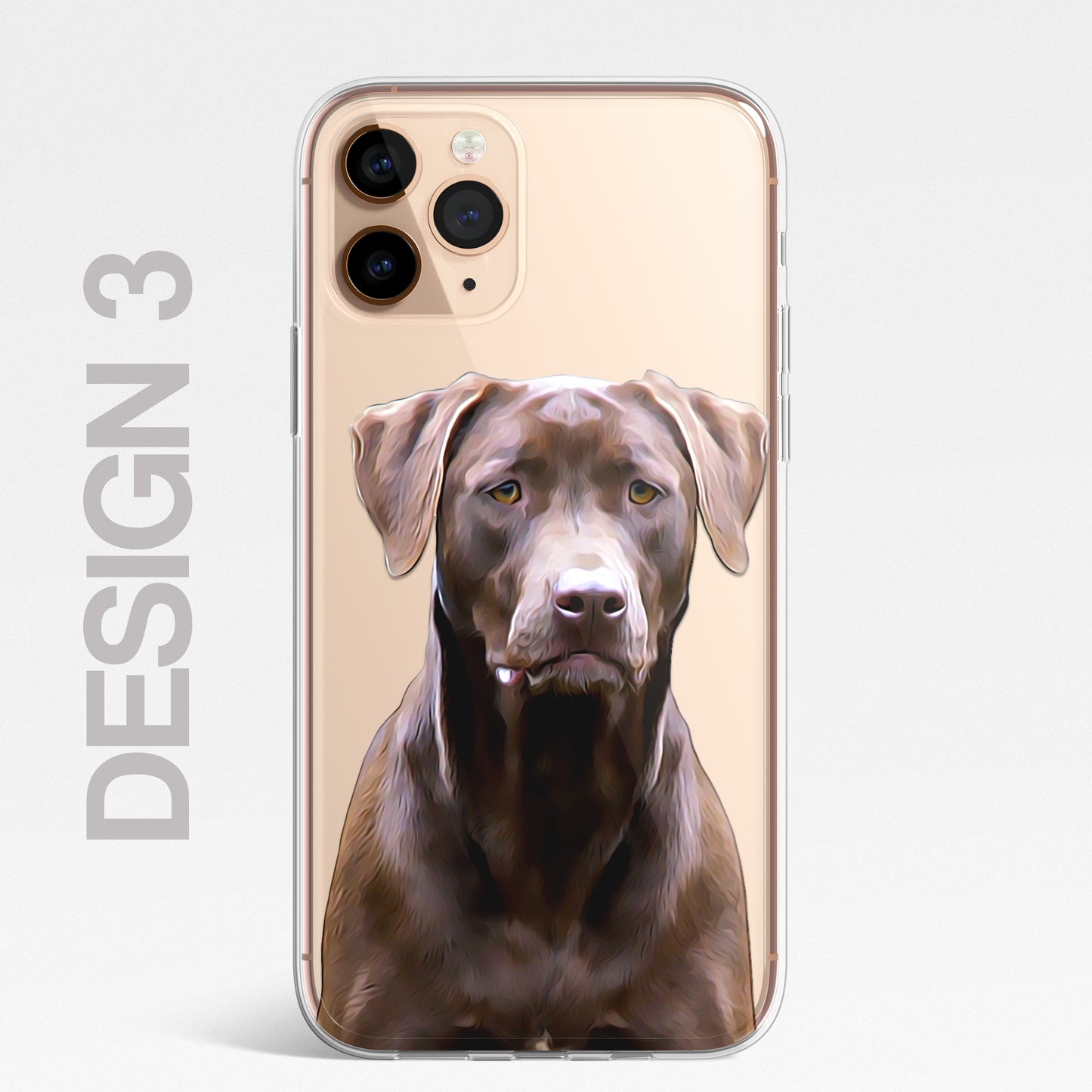 Retriever Labrador Pet Phone Case Brush Art CLEAR Phone Cover for iPhone 14 13+