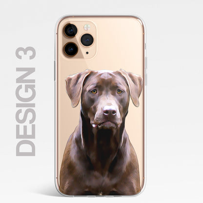 Retriever Labrador Pet Phone Case Brush Art CLEAR Phone Cover for iPhone 14 13+