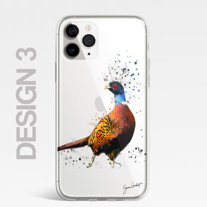 Forest Farm Animals Case Splatter Art CLEAR Phone Cover Case for iPhone 14 13 12