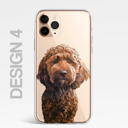 Doodle Cockapoo Dog Pet Phone Case Art CLEAR Cover Case for iPhone 14 13 12 Pro+