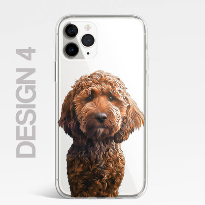 Doodle Cockapoo Dog Pet Phone Case Art CLEAR Cover Case for iPhone 14 13 12 Pro+