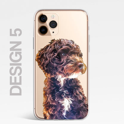 Doodle Cockapoo Dog Pet Phone Case Art CLEAR Cover Case for iPhone 14 13 12 Pro+