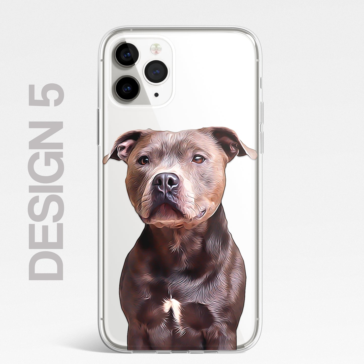 Staffy Staffordshire Terrier Pet Phone Case Brush CLEAR Phone Cover for iPhone