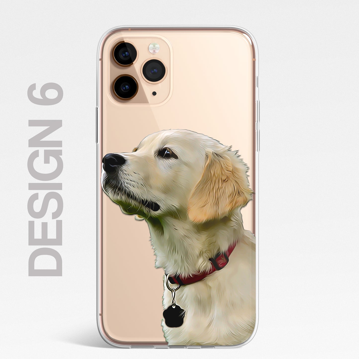 Retriever Labrador Pet Phone Case Brush Art CLEAR Phone Cover for iPhone 14 13+