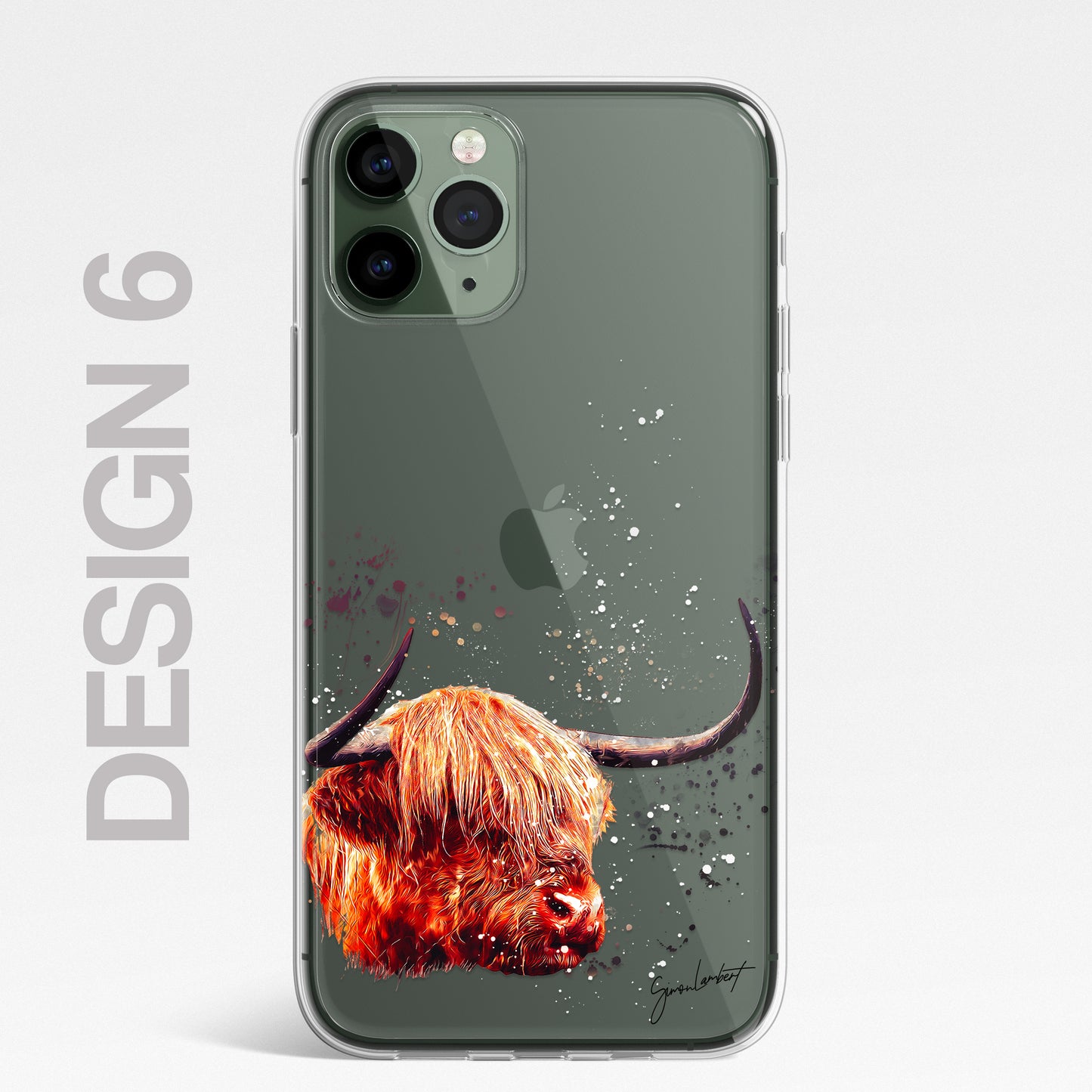 Forest Farm Animals Case Splatter Art CLEAR Phone Cover Case for iPhone 14 13 12