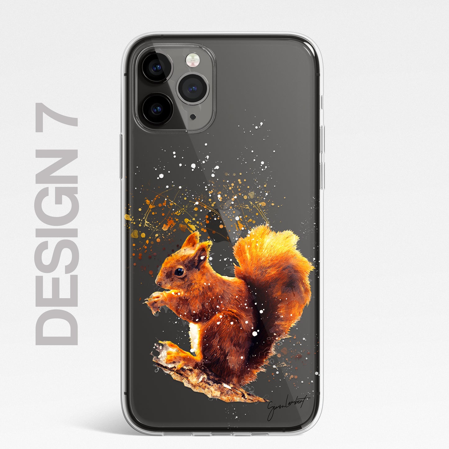 Forest Farm Animals Case Splatter Art CLEAR Phone Cover Case for iPhone 14 13 12