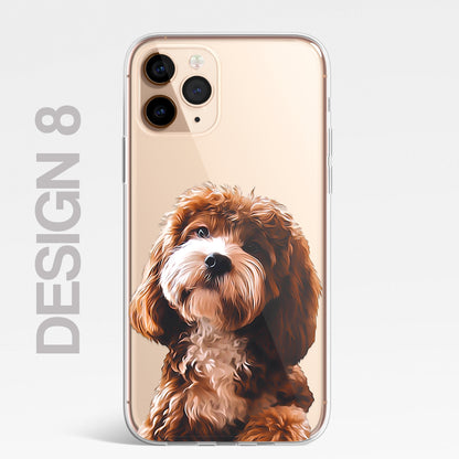 Doodle Cockapoo Dog Pet Phone Case Art CLEAR Cover Case for iPhone 14 13 12 Pro+