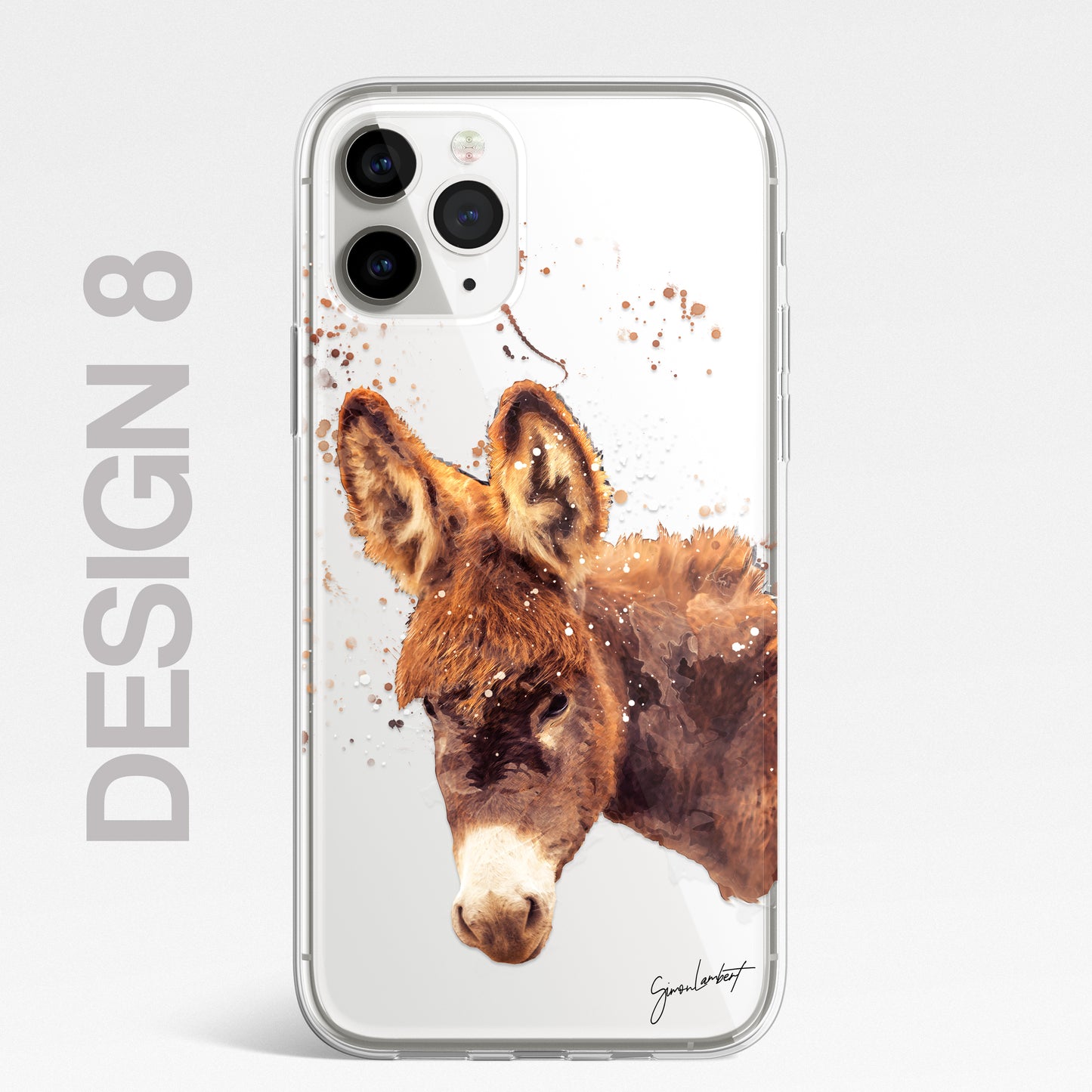 Forest Farm Animals Case Splatter Art CLEAR Phone Cover Case for iPhone 14 13 12