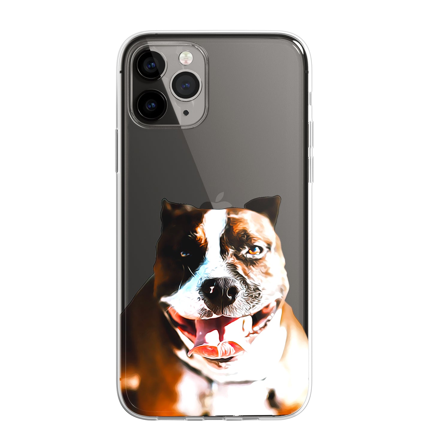 Staffy Staffordshire Terrier Pet Phone Case Brush CLEAR Phone Cover for iPhone