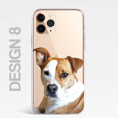 Staffy Staffordshire Terrier Pet Phone Case Brush CLEAR Phone Cover for iPhone