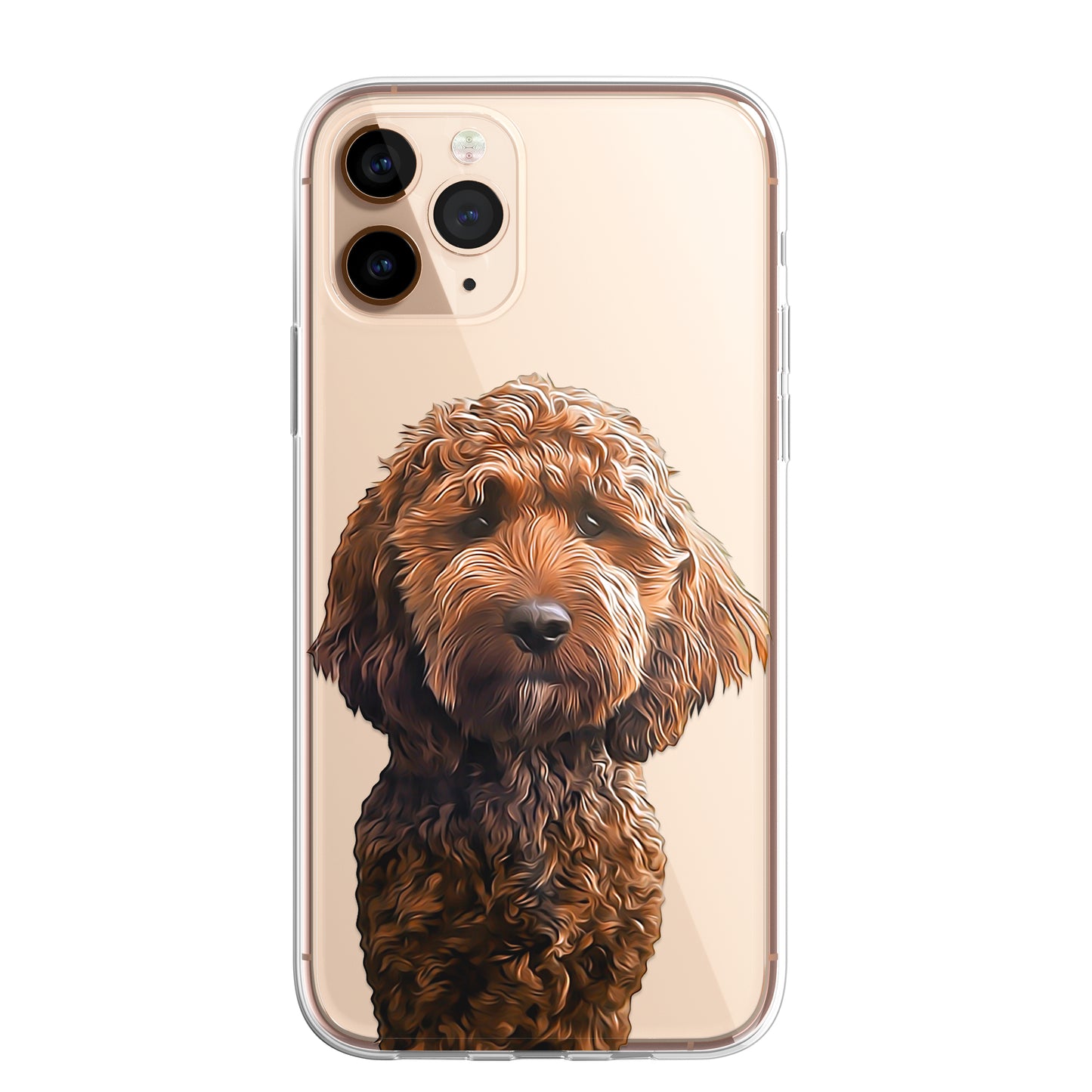 Doodle Cockapoo Dog Pet Phone Case Art CLEAR Cover Case for iPhone 14 13 12 Pro+