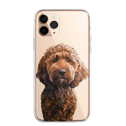 Doodle Cockapoo Dog Pet Phone Case Art CLEAR Cover Case for iPhone 14 13 12 Pro+