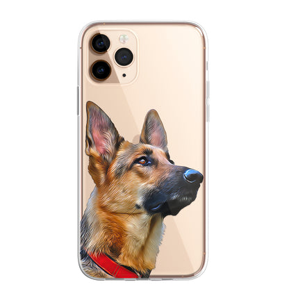 German Shepherd Alsatian Dog Phone Case Art CLEAR Cover Case for iPhone 14 13 12