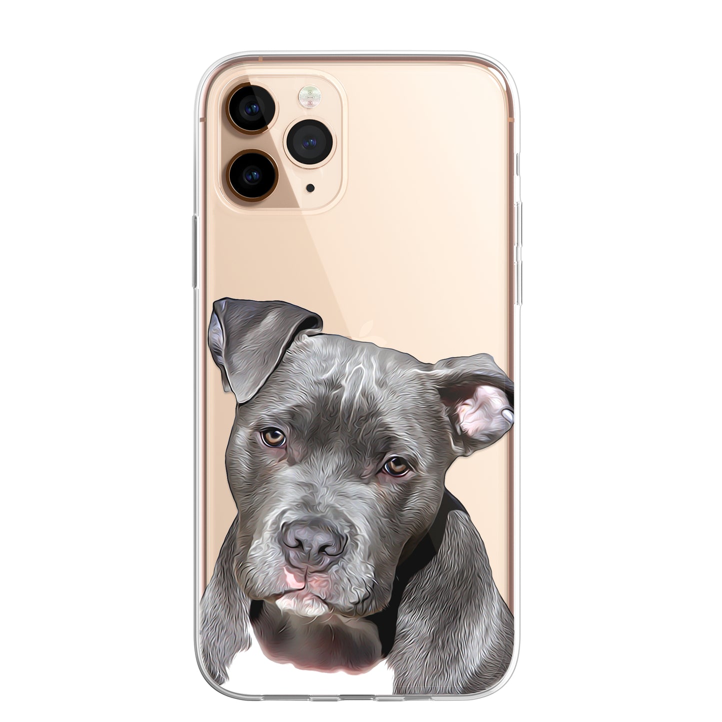 Staffy Staffordshire Terrier Pet Phone Case Brush CLEAR Phone Cover for iPhone
