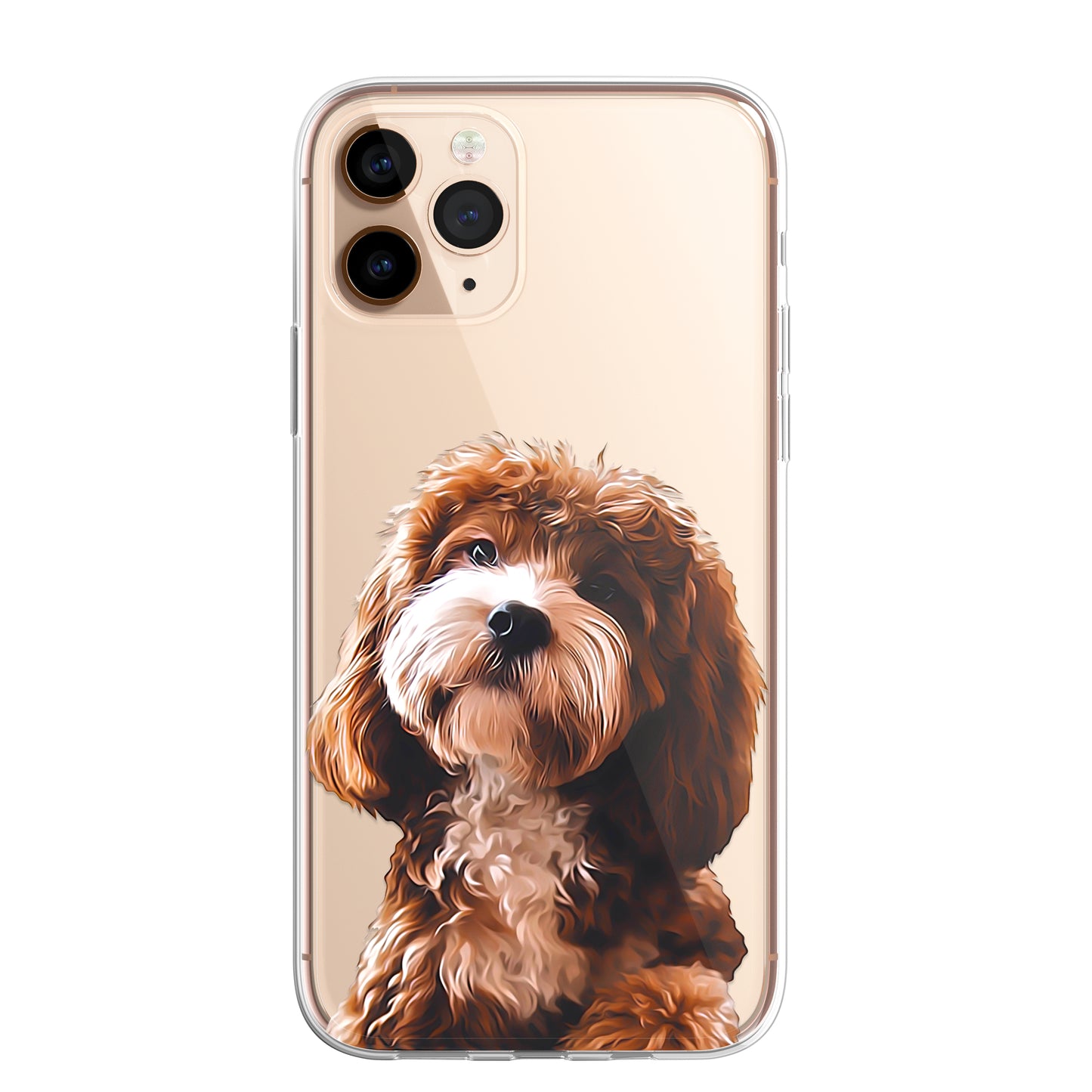Doodle Cockapoo Dog Pet Phone Case Art CLEAR Cover Case for iPhone 14 13 12 Pro+