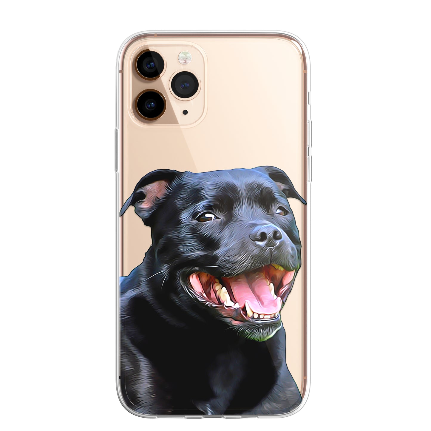 Staffy Staffordshire Terrier Pet Phone Case Brush CLEAR Phone Cover for iPhone