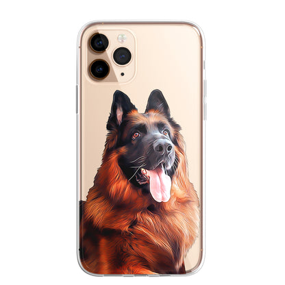 German Shepherd Alsatian Dog Phone Case Art CLEAR Cover Case for iPhone 14 13 12