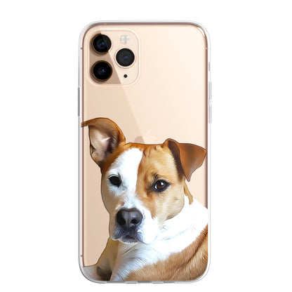 Staffy Staffordshire Terrier Pet Phone Case Brush CLEAR Phone Cover for iPhone