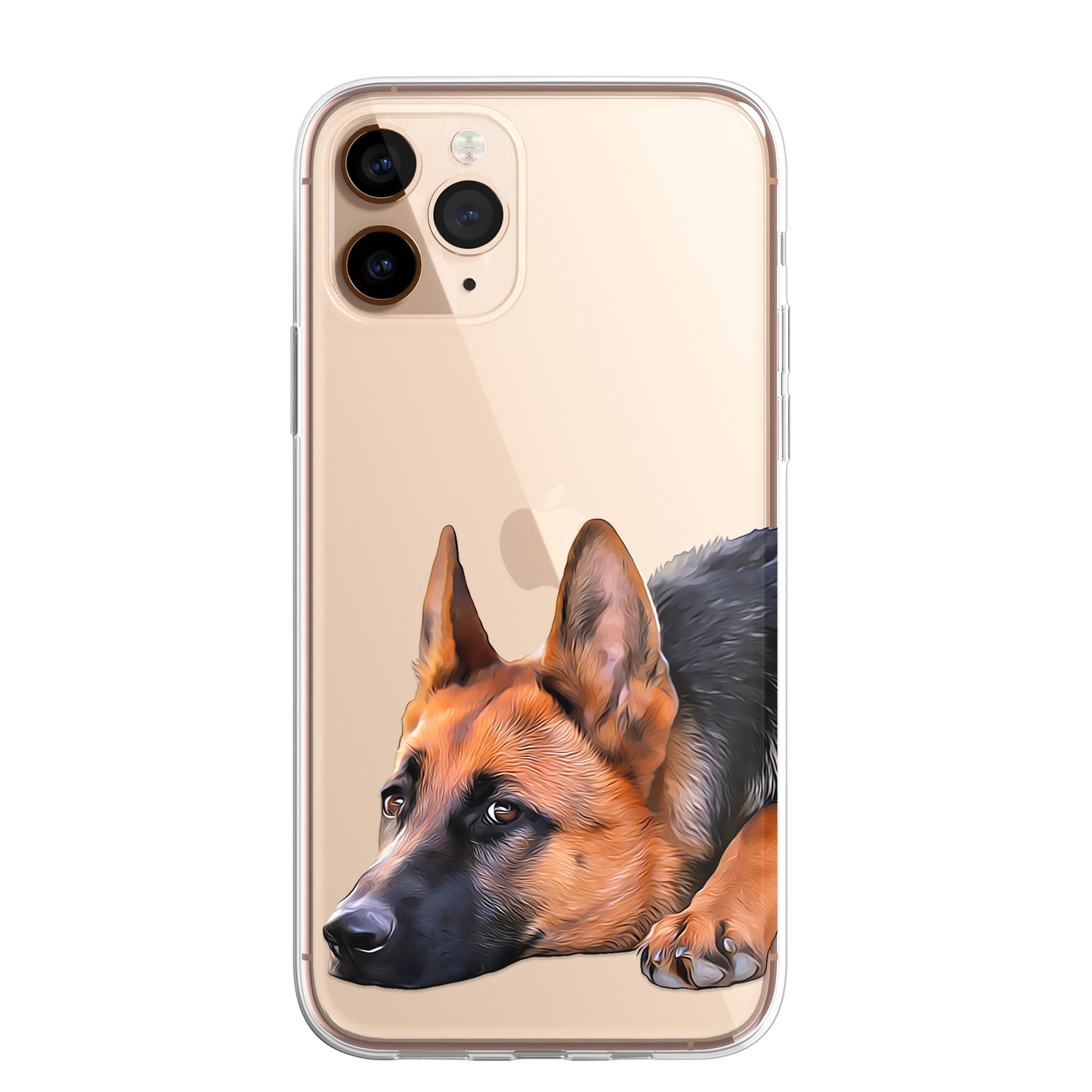 German Shepherd Alsatian Dog Phone Case Art CLEAR Cover Case for iPhone 14 13 12