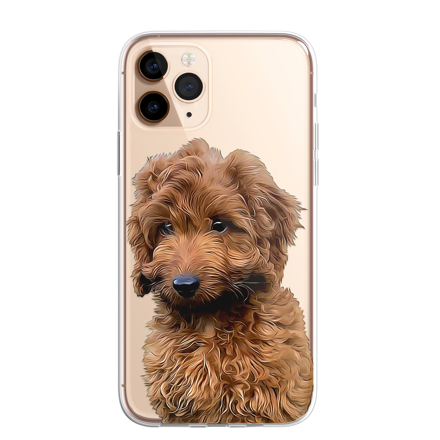 Doodle Cockapoo Dog Pet Phone Case Art CLEAR Cover Case for iPhone 14 13 12 Pro+