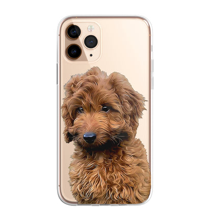 Doodle Cockapoo Dog Pet Phone Case Art CLEAR Cover Case for iPhone 14 13 12 Pro+