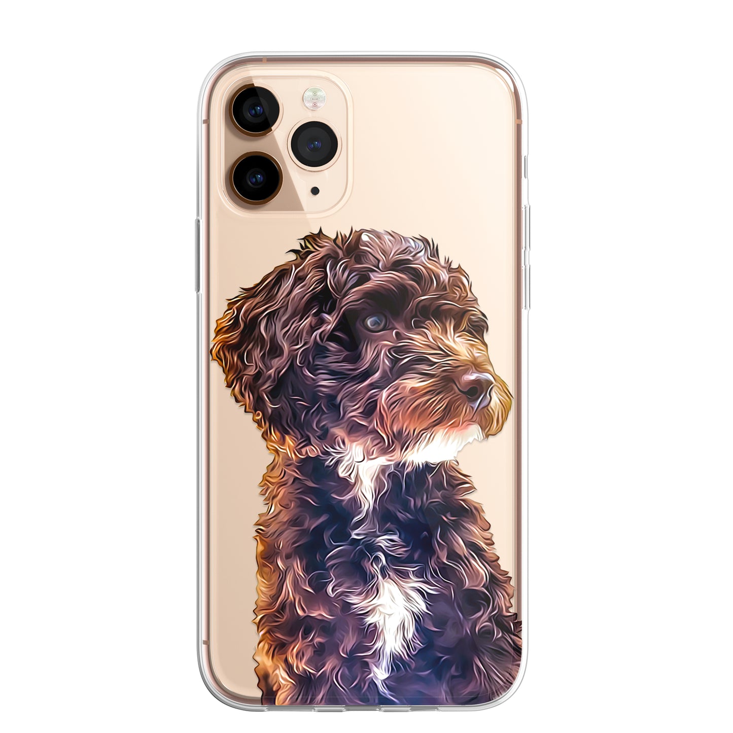 Doodle Cockapoo Dog Pet Phone Case Art CLEAR Cover Case for iPhone 14 13 12 Pro+